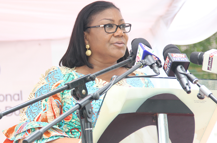 Nana Konadu Agyeman-Rawlings, Former First Lady of the Republic of Ghana addressing participants at the International Women's Day Celebration in Accra. Picture: EDNA ADU-SERWAA